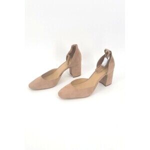 J Crew Beige Chunky Suede Pump Heels Size 9.5